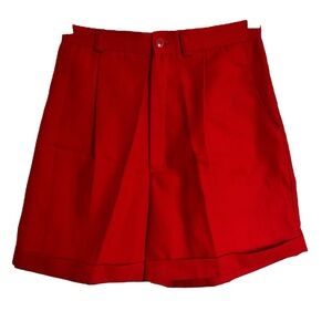Vintage Happy Legs Red Pleated high waist Pinup style red shorts women’s size: 5